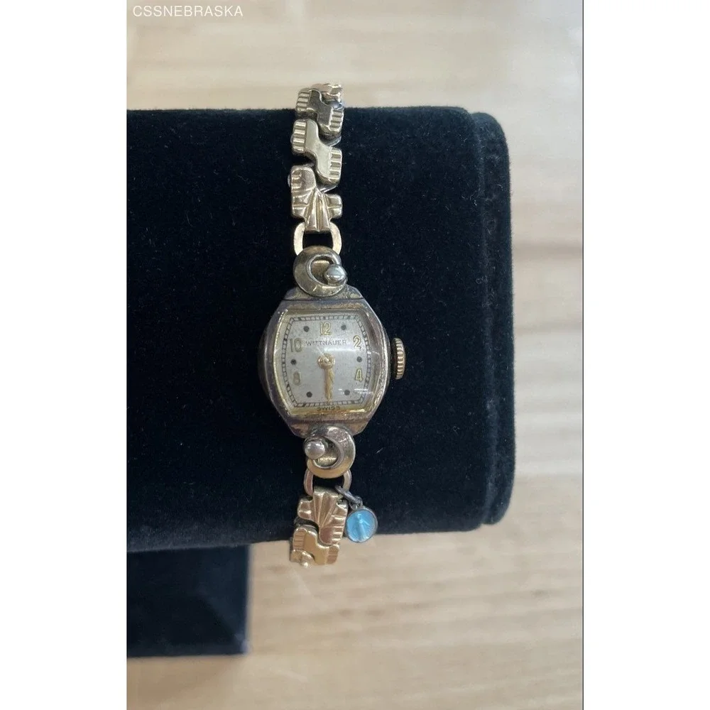 Vintage Wittnauer Ladies Watch 10K Gold Filled‎ Top Band Swiss Art Deco Charm